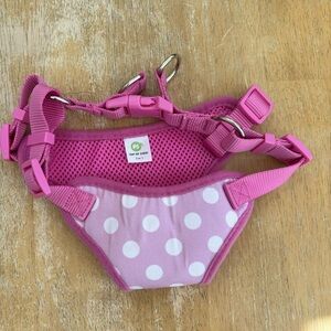 Pet Supplies Plus Pink and White Polka Dot Dog Harness with Adjustable Straps